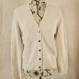 Liz Claiborne Long Sleeve Waffle Weave Cotton Cardigan - XL